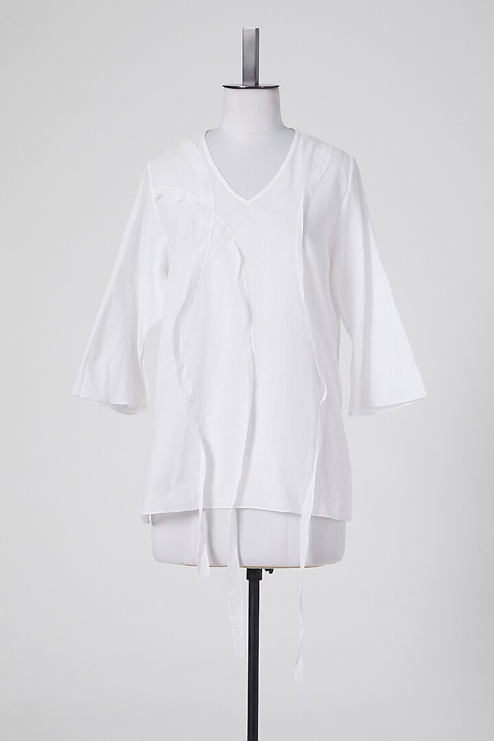 White Linen Tunic by Wendell Rodricks