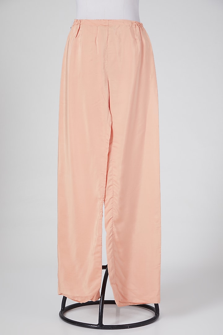 Peach Linen Pants by Wendell Rodricks at Pernia's Pop Up Shop