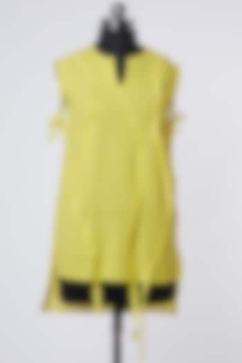 Yellow Cotton Tunic by Wendell Rodricks