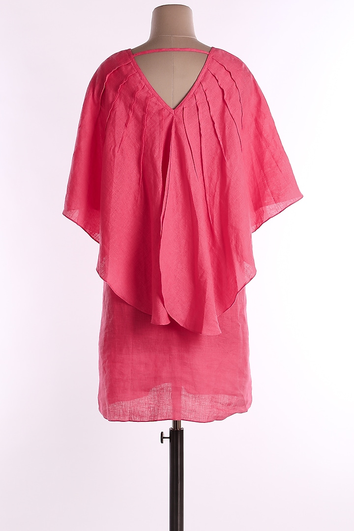 Pink Linen Petal Summer Dress by Wendell Rodricks at Pernia's Pop Up Shop
