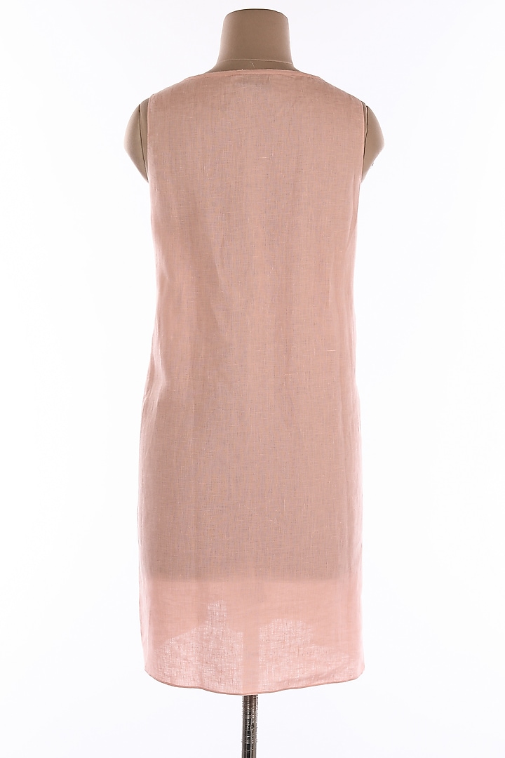 Old Rose Linen Midi Summer Dress by Wendell Rodricks at Pernia's Pop Up Shop