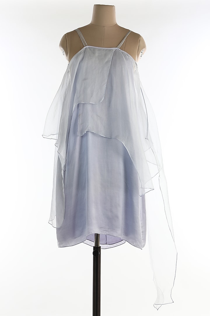 White Silk Organza Summer Dress by Wendell Rodricks at Pernia's Pop Up Shop