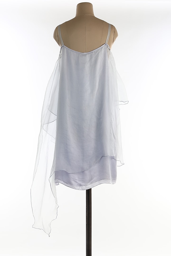 White Silk Organza Summer Dress by Wendell Rodricks at Pernia's Pop Up Shop