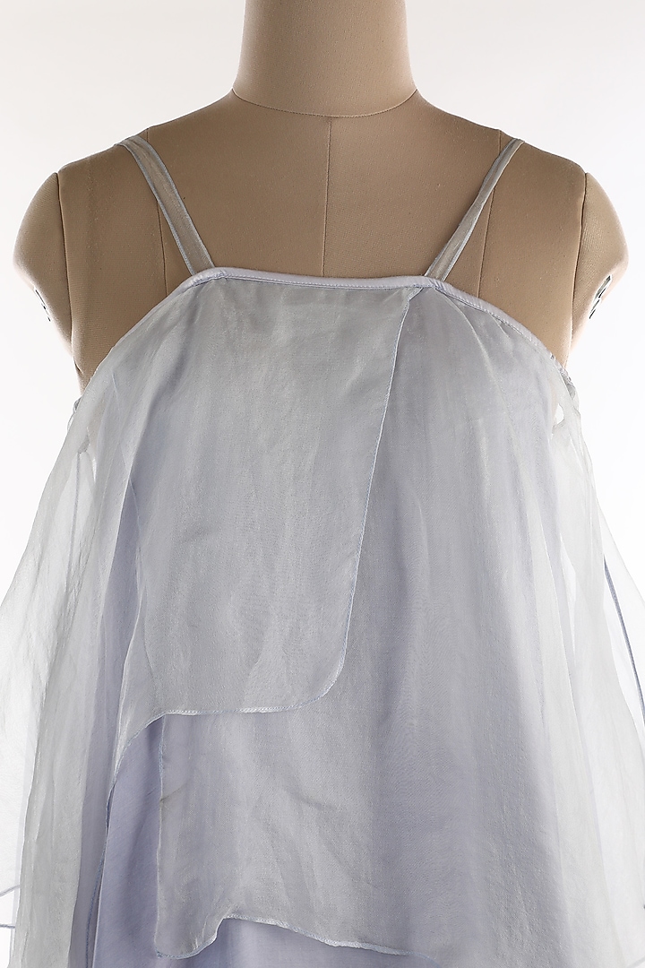 White Silk Organza Summer Dress by Wendell Rodricks at Pernia's Pop Up Shop