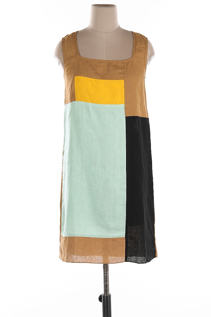 Multi Linen Midi Summer Dress by Wendell Rodricks at Pernia's Pop Up Shop
