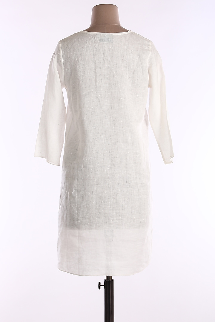 Ivory Pleated Summer Dress by Wendell Rodricks at Pernia's Pop Up Shop