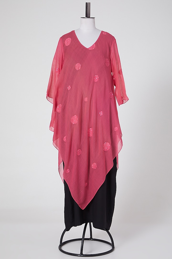Blush Pink Cotton Tunic by Wendell Rodricks