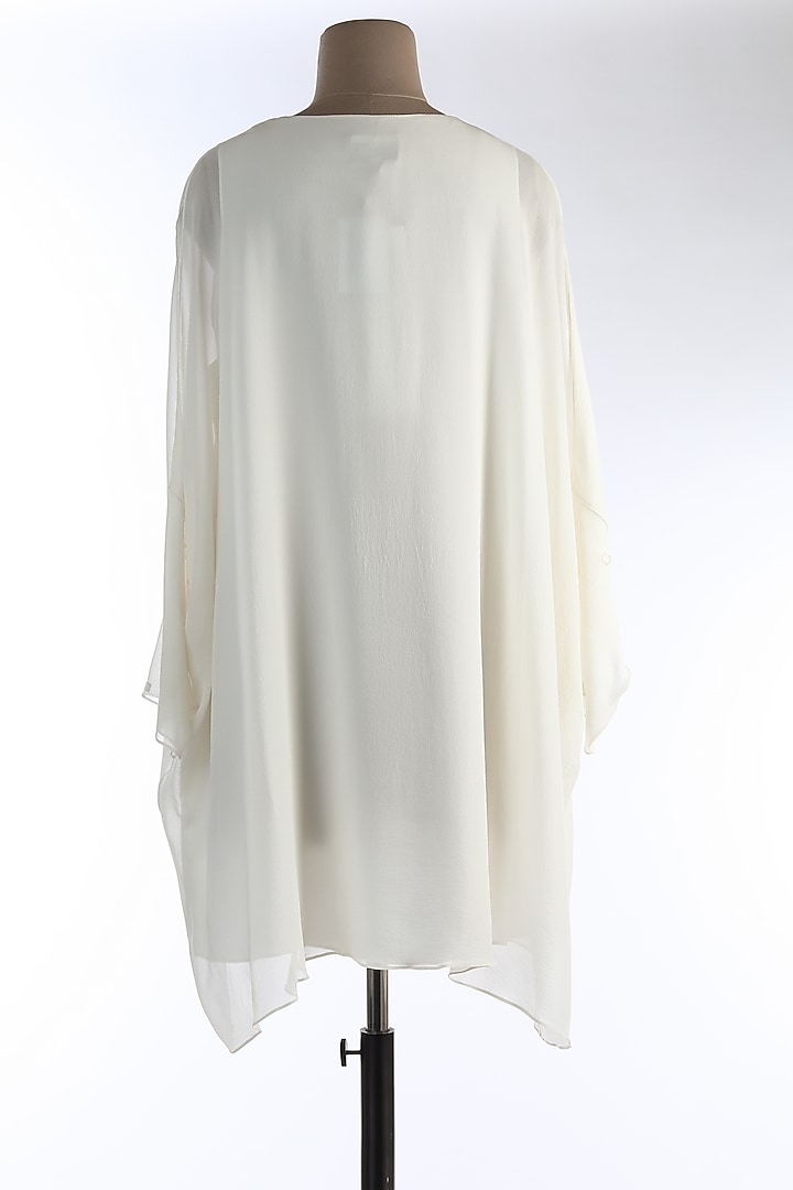 White Silk Satin Dress by Wendell Rodricks at Pernia's Pop Up Shop