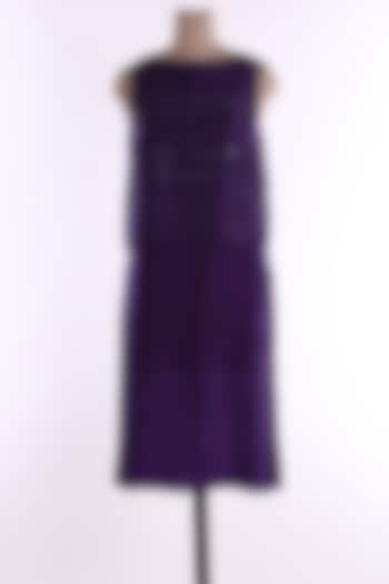 Purple Embellished Tunic by Wendell Rodricks at Pernia's Pop Up Shop
