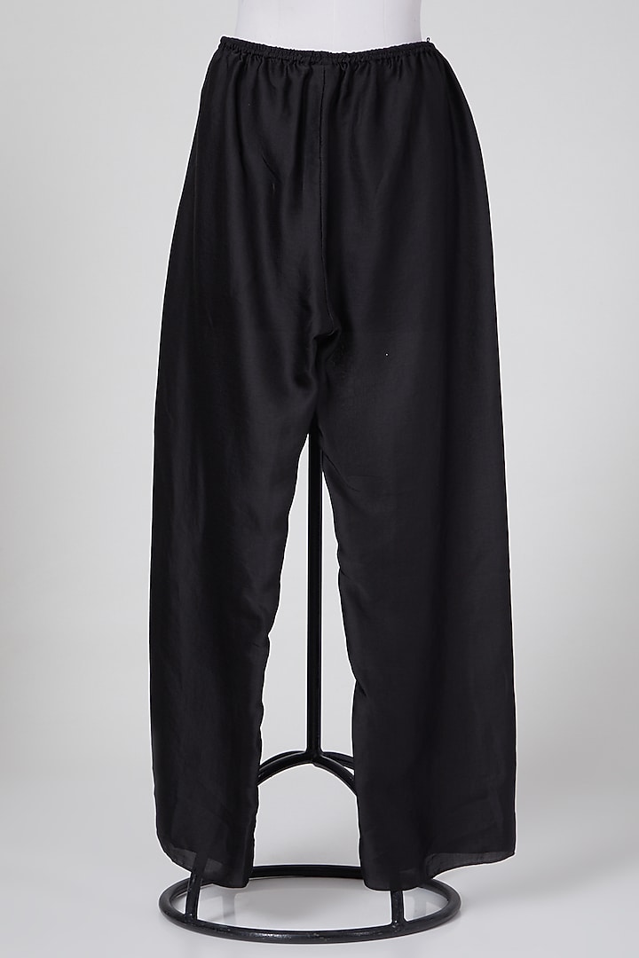 Black Linen Pants by Wendell Rodricks at Pernia's Pop Up Shop