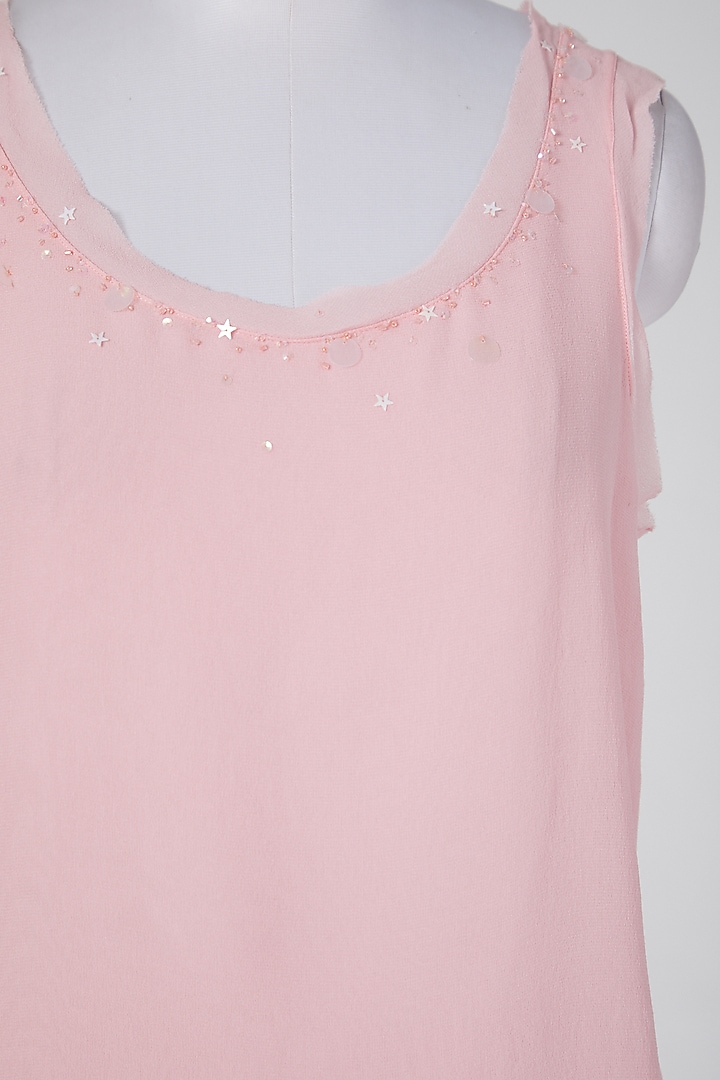 Peach Sleeveless Tunic by Wendell Rodricks at Pernia's Pop Up Shop