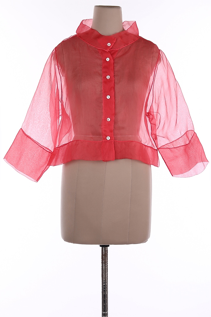 Coral Organza Overtop by Wendell Rodricks at Pernia's Pop Up Shop