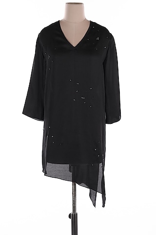 Black Asymmetric Top by Wendell Rodricks