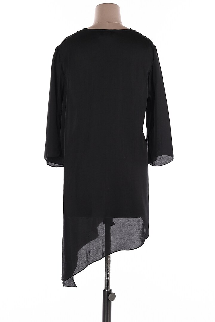 Black Asymmetric Top by Wendell Rodricks at Pernia's Pop Up Shop