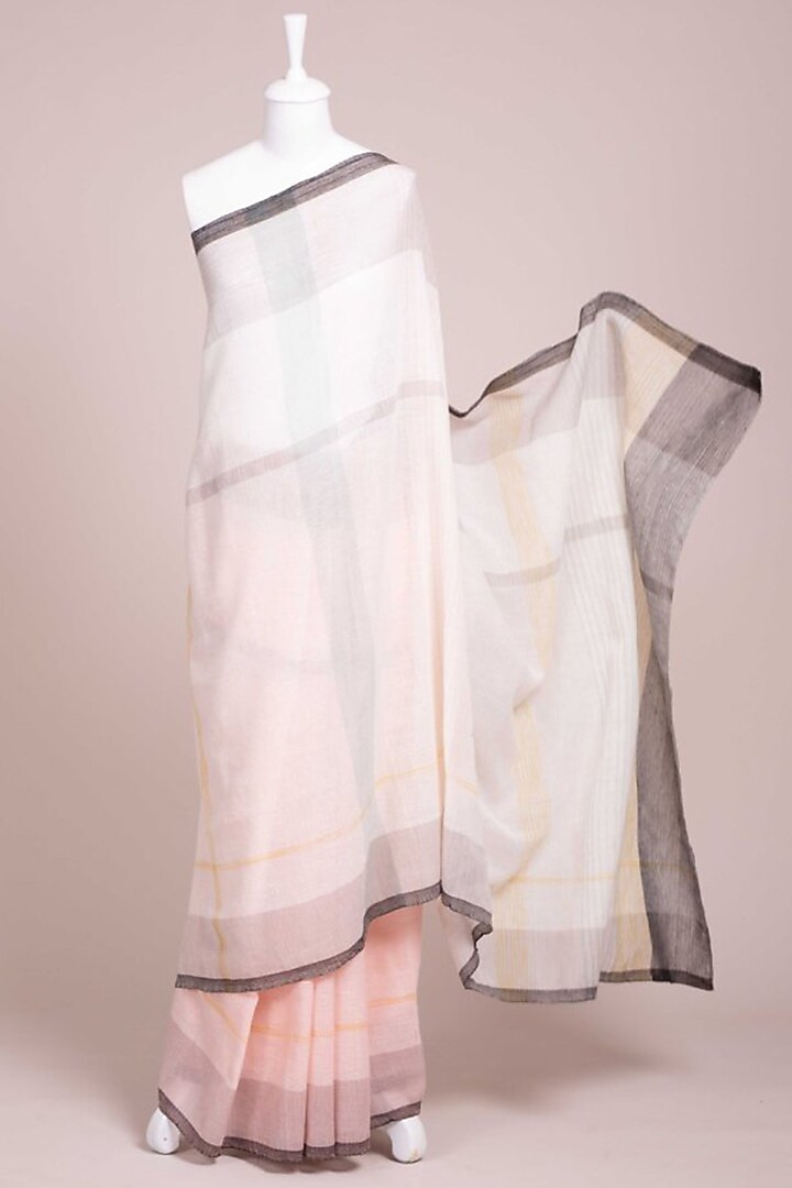 Pink Kunbi Festive Saree by Wendell Rodricks at Pernia's Pop Up Shop