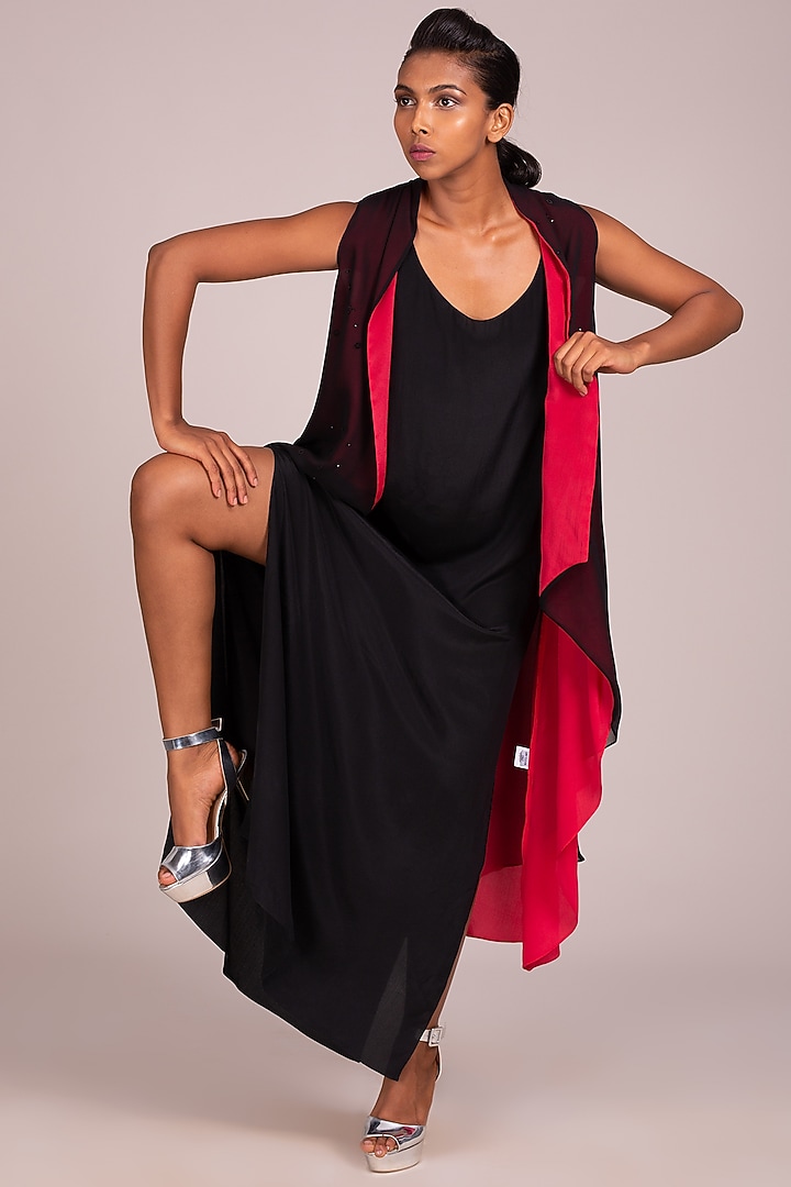 Black Square Cut Overtop by Wendell Rodricks at Pernia's Pop Up Shop