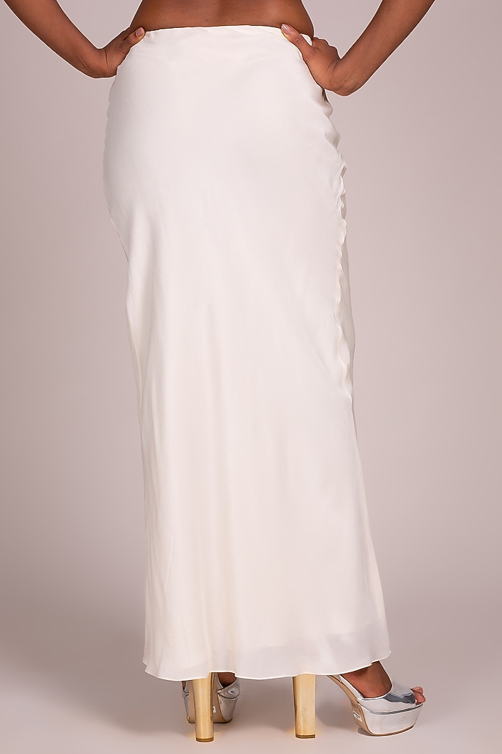 White Double Layered Skirt by Wendell Rodricks at Pernia's Pop Up Shop