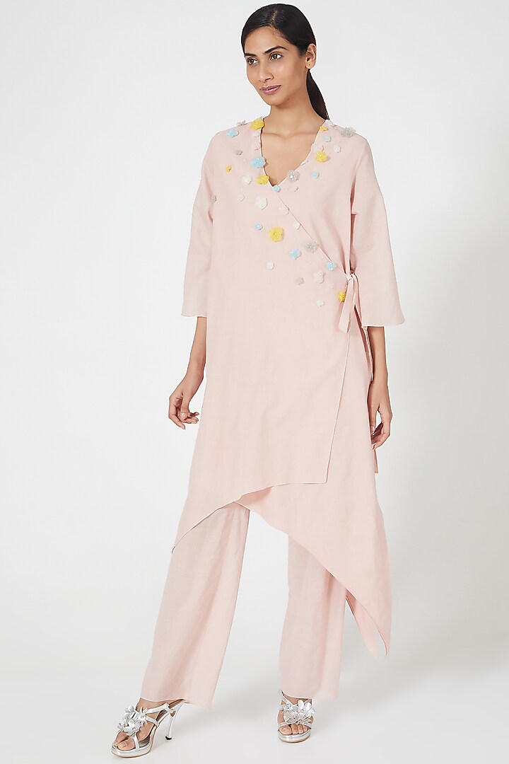 Blush Pink Cotton Tunic Set by Wendell Rodricks at Pernia's Pop Up Shop
