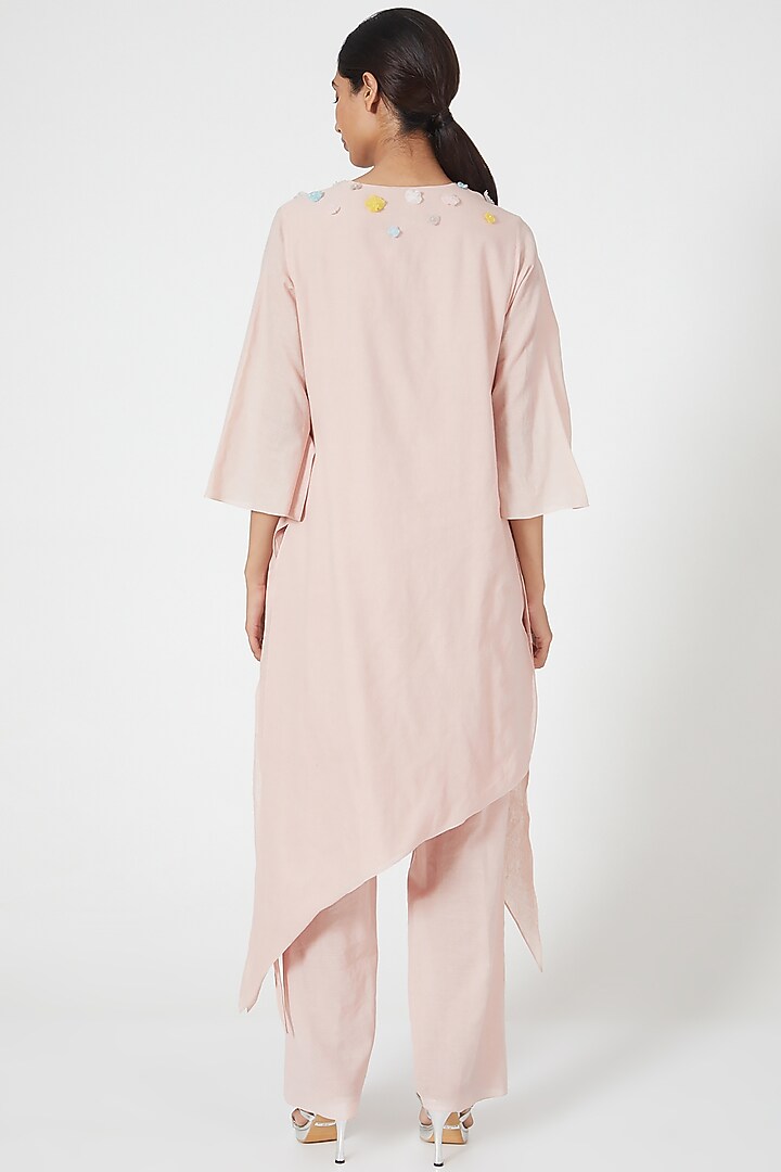 Blush Pink Cotton Tunic Set by Wendell Rodricks at Pernia's Pop Up Shop