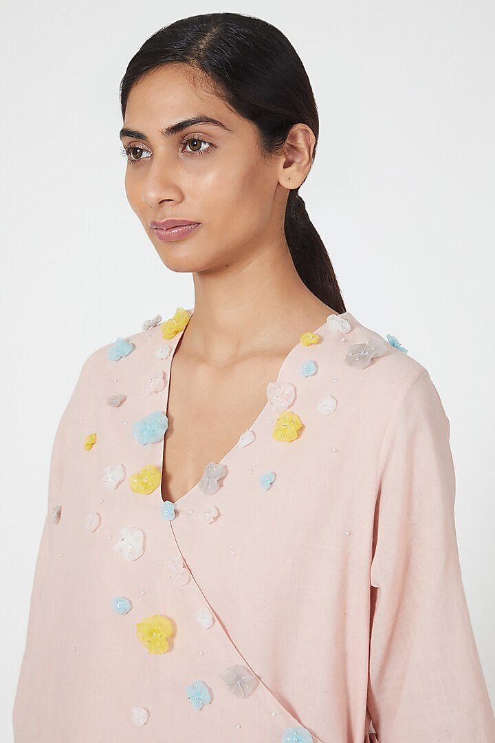 Blush Pink Cotton Tunic Set by Wendell Rodricks at Pernia's Pop Up Shop