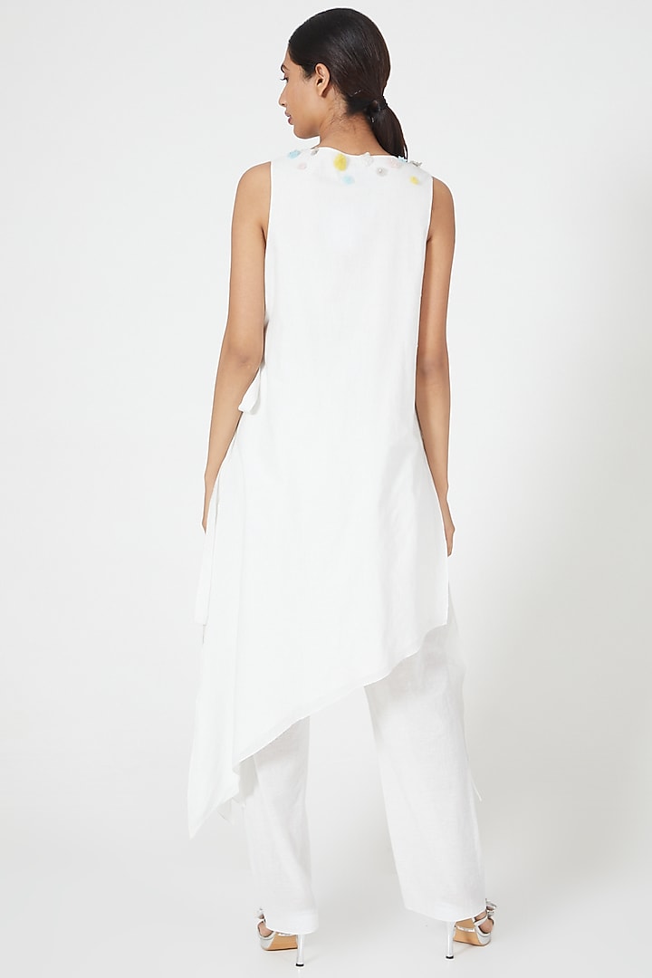 Ivory Cotton Tunic Set by Wendell Rodricks at Pernia's Pop Up Shop