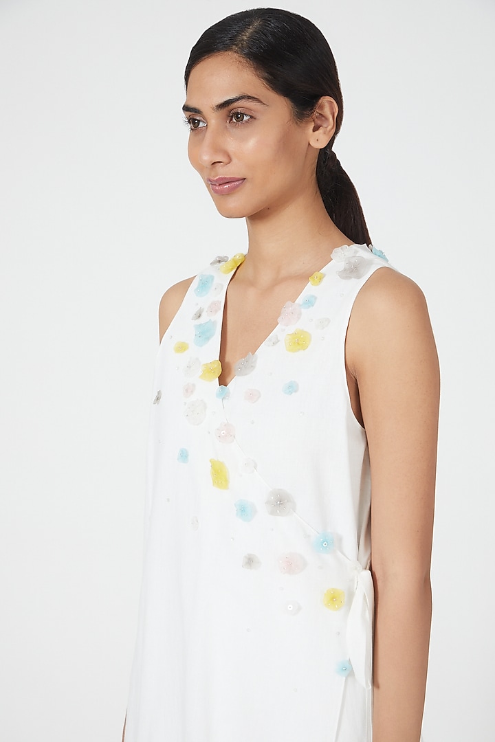 Ivory Cotton Tunic Set by Wendell Rodricks at Pernia's Pop Up Shop