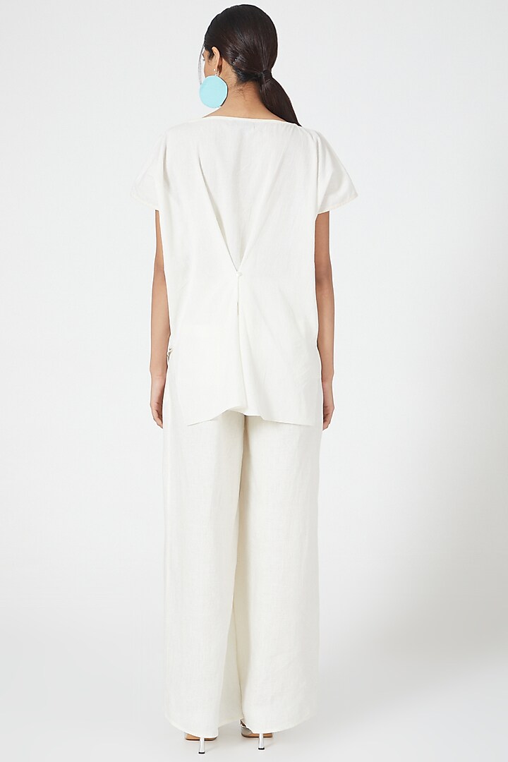 Multi-Colored Cotton Color-Block Co-Ord Set by Wendell Rodricks at Pernia's Pop Up Shop
