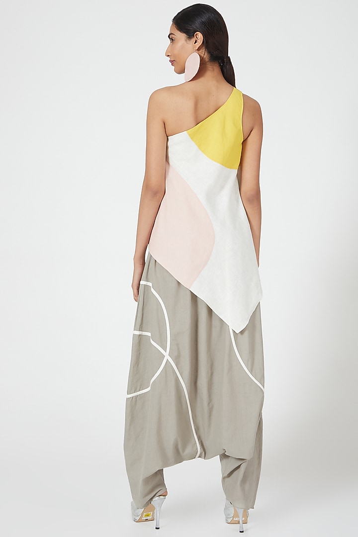 Multi-Colored Cotton Dhoti Set by Wendell Rodricks at Pernia's Pop Up Shop