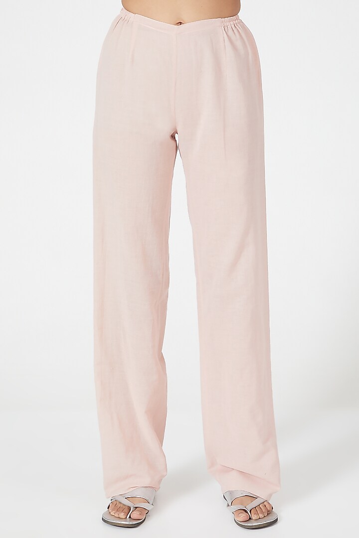 Pink Linen Tunic Set by Wendell Rodricks at Pernia's Pop Up Shop