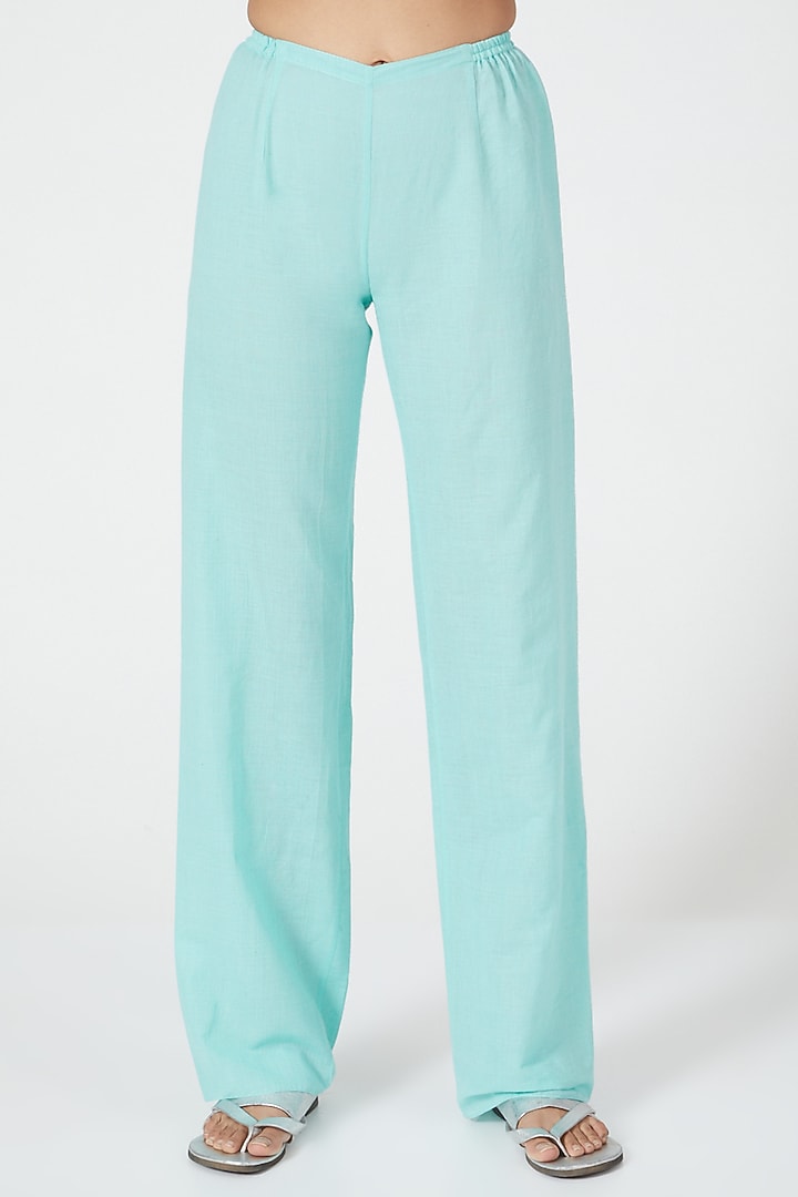 Mint Linen Tunic Set by Wendell Rodricks at Pernia's Pop Up Shop