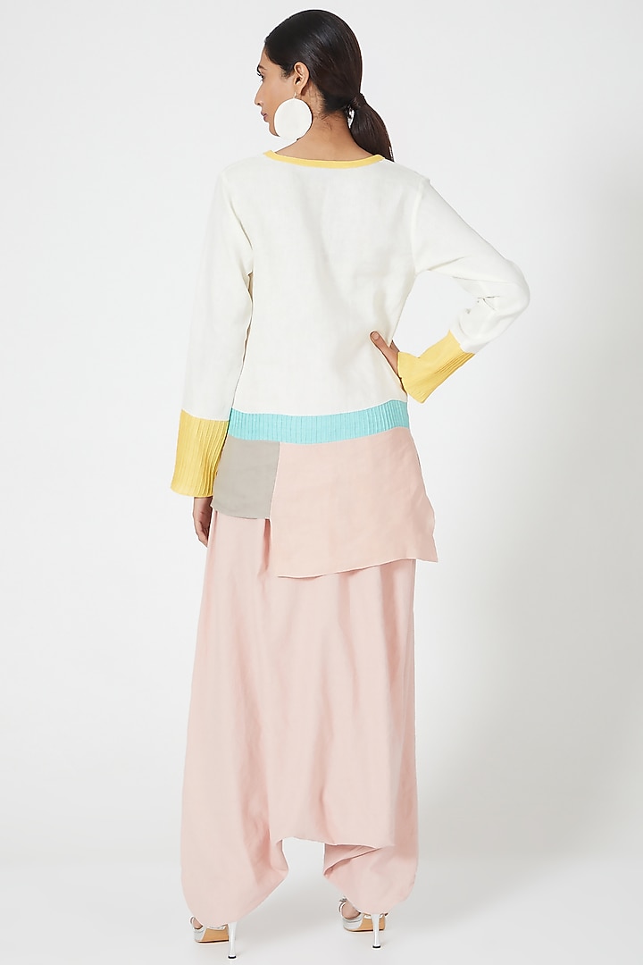 Multi-Colored Linen Color-Block Co-Ord Set by Wendell Rodricks at Pernia's Pop Up Shop