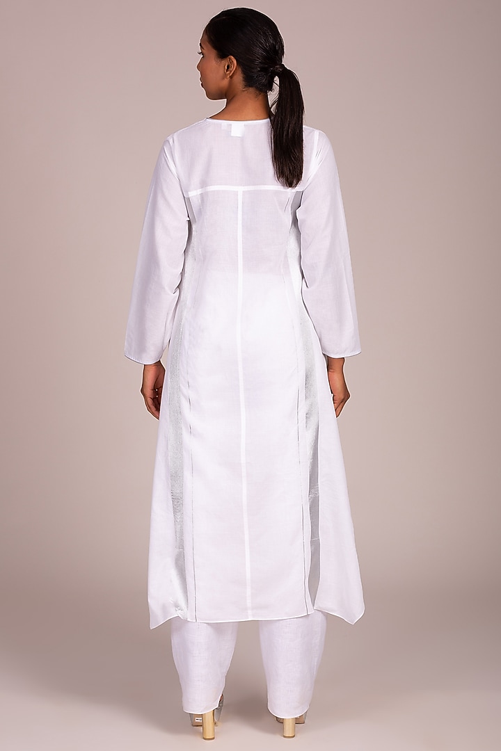 White Mundu Co-Ord Set by Wendell Rodricks at Pernia's Pop Up Shop