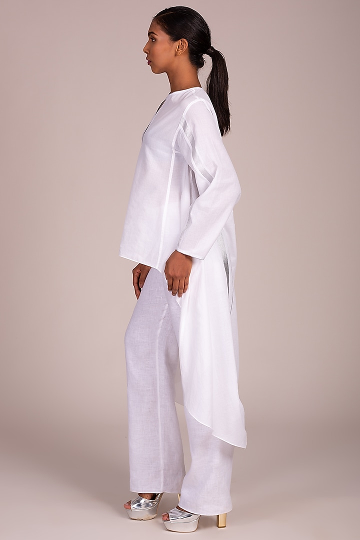 White Mundu Co-Ord Set by Wendell Rodricks at Pernia's Pop Up Shop