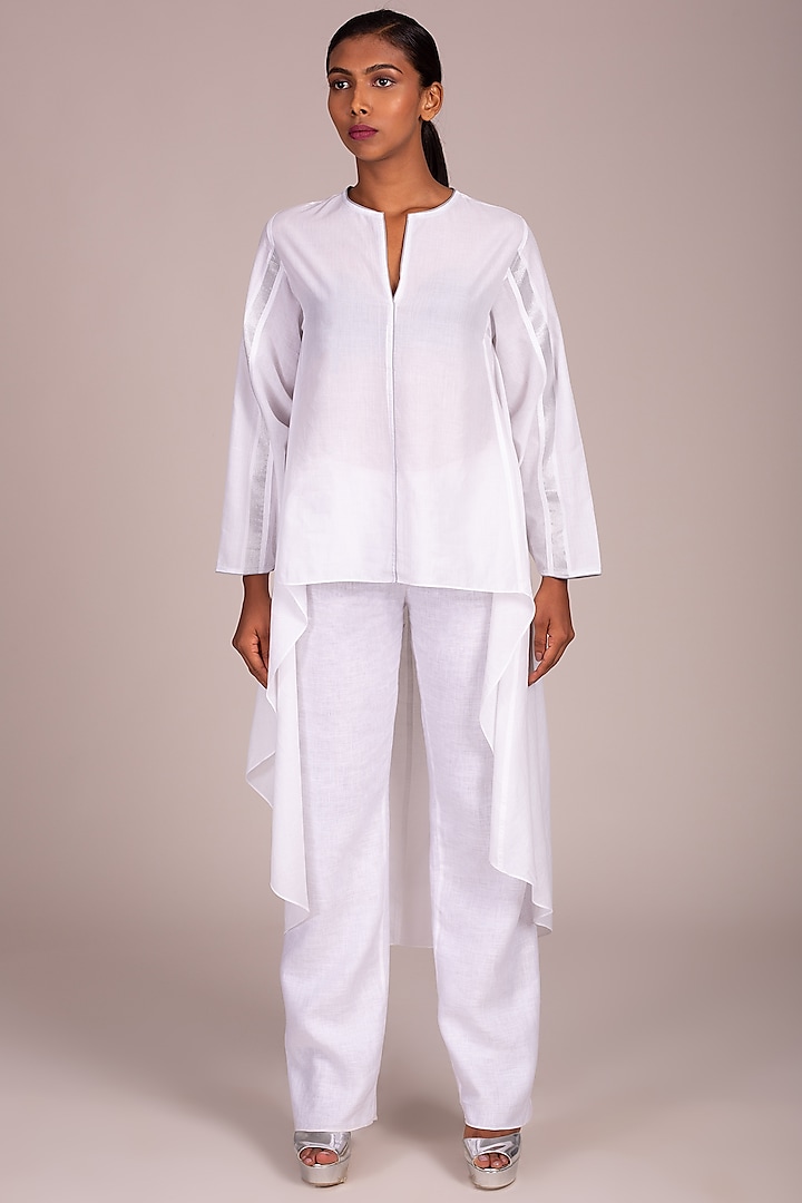 White Mundu Co-Ord Set by Wendell Rodricks at Pernia's Pop Up Shop