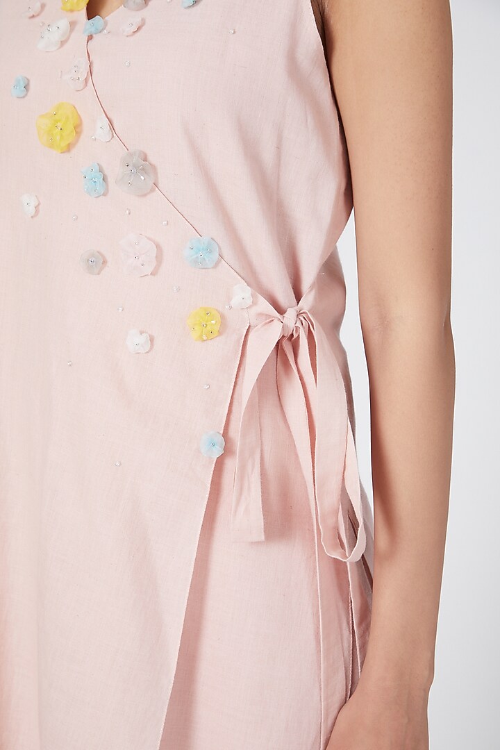 Pink Cotton Tunic Set by Wendell Rodricks at Pernia's Pop Up Shop