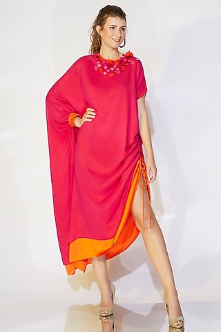 Fuchsia Layered Kaftan by Wendell Rodricks