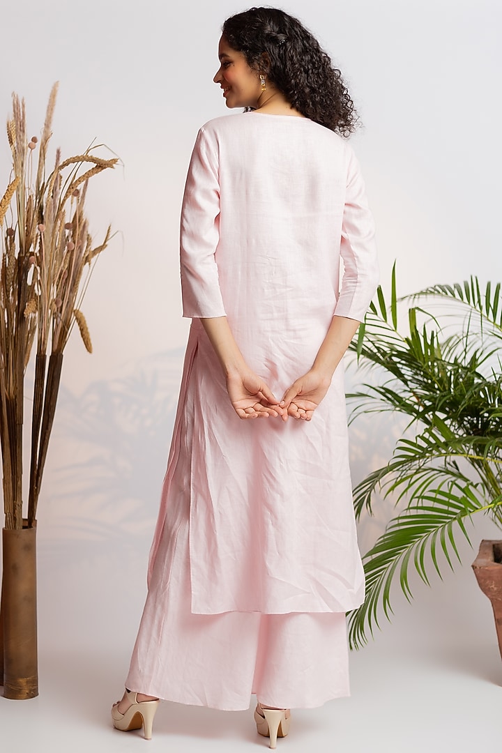 Pink Jacket Tunic Set by Wendell Rodricks at Pernia's Pop Up Shop