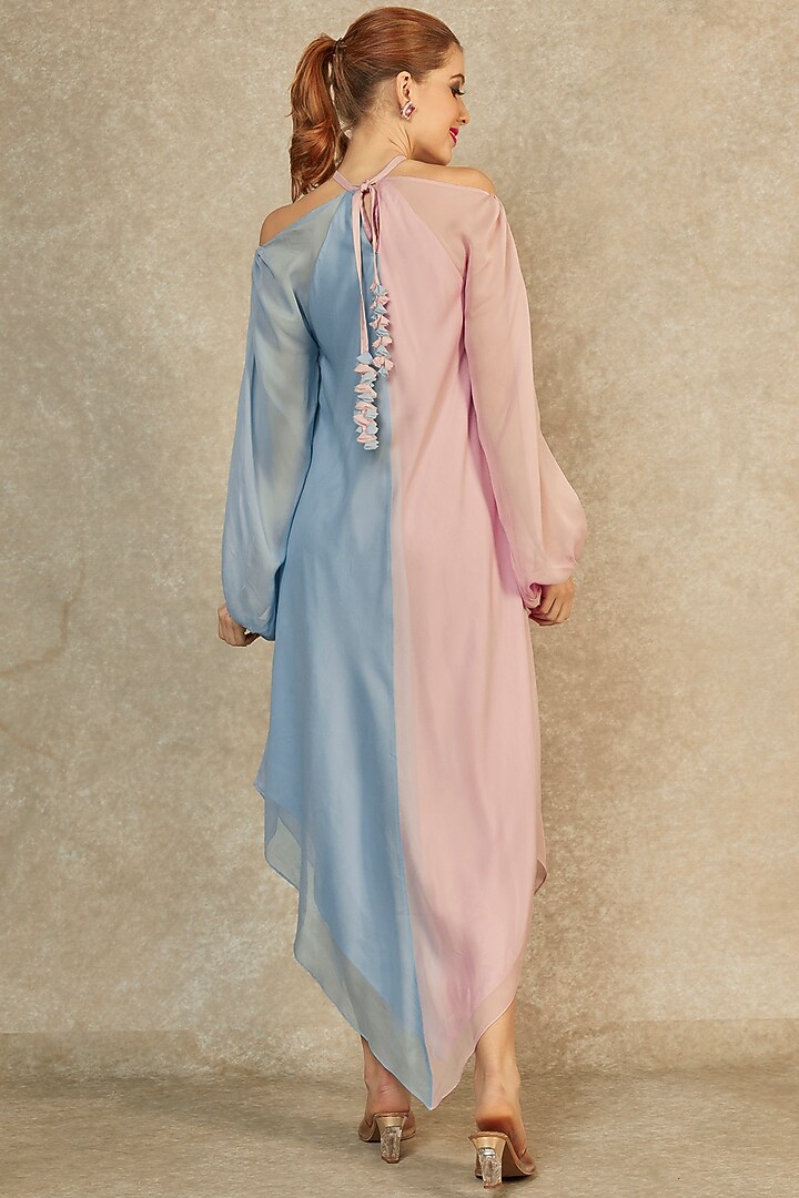 Lavender & Sky Blue Cascade Summer Dress by Wendell Rodricks at Pernia's Pop Up Shop