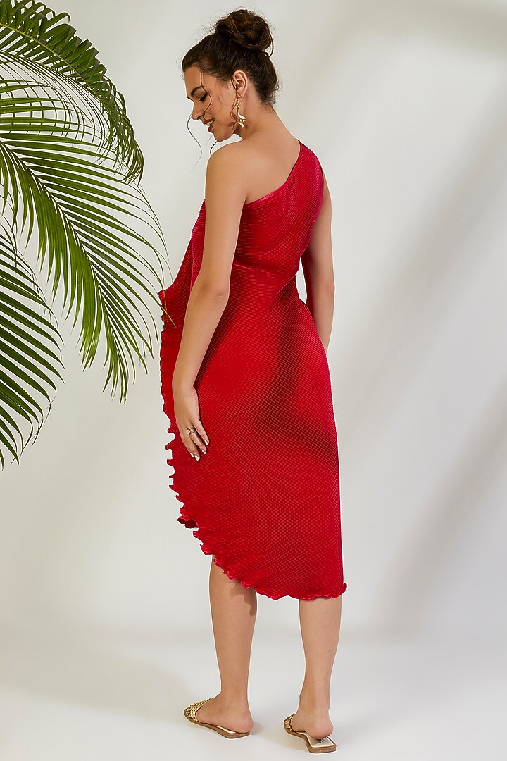 Ruby  Crinkle Cascade Summer Dress  by Wendell Rodricks at Pernia's Pop Up Shop
