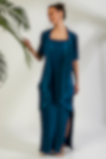Lake Blue Crinkle Cape by Wendell Rodricks at Pernia's Pop Up Shop