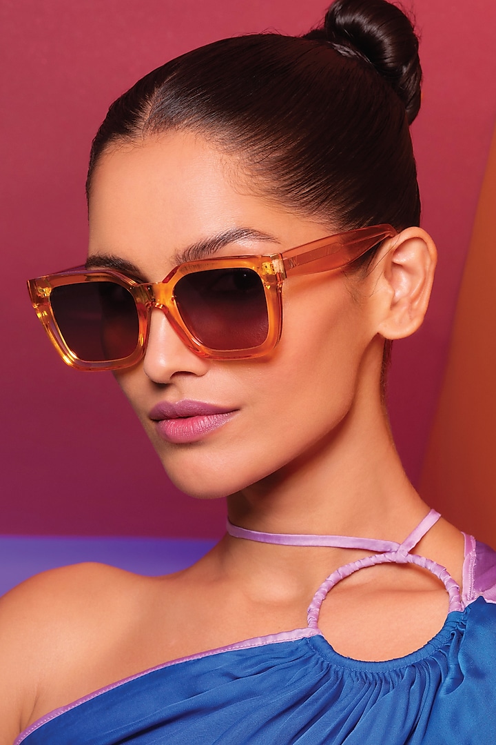Purple Pink & Orange UV Protected Sunglasses by Wendell Rodricks x MacV