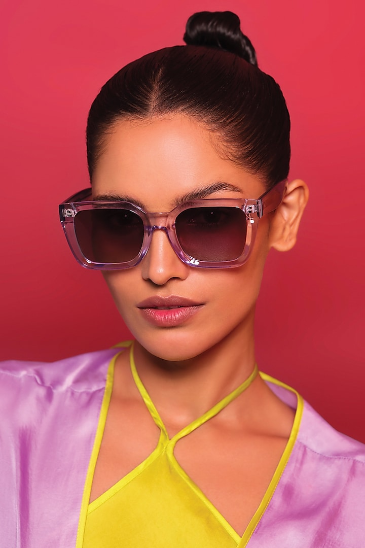 Purple Gradient & Purple UV Protected Sunglasses by Wendell Rodricks x MacV