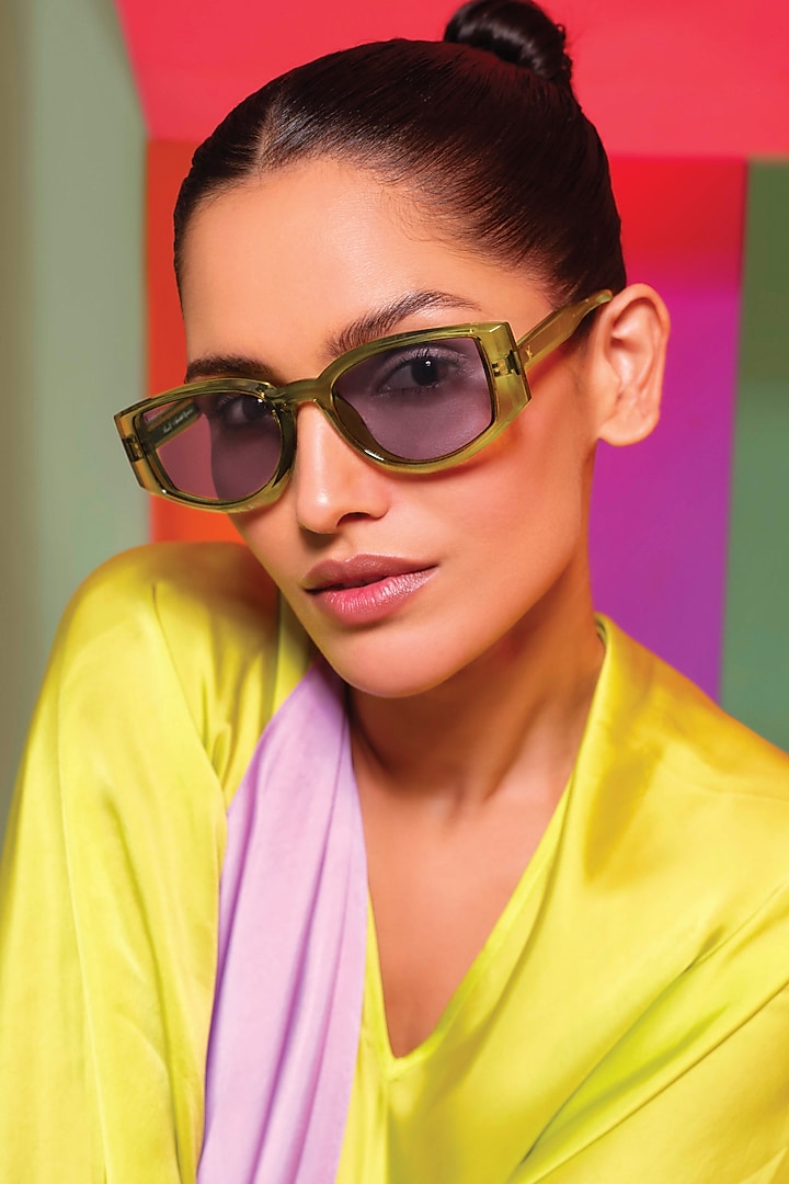Olive & Purple UV Protected Sunglasses by Wendell Rodricks x MacV at Pernia's Pop Up Shop