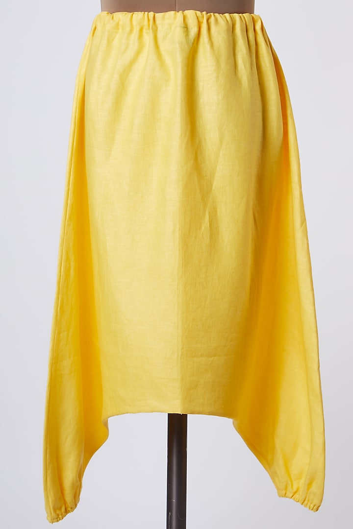 Yellow Drop Crotch Pants by Wendell Rodricks at Pernia's Pop Up Shop