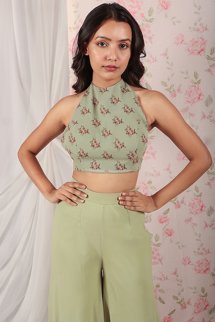 Sage Georgette Jacket Set by The House of Ta-Ya at Pernia's Pop Up Shop