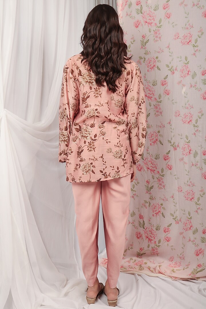 Coral Pink Fine Cotton Dhoti Set by The House of Ta-Ya at Pernia's Pop Up Shop