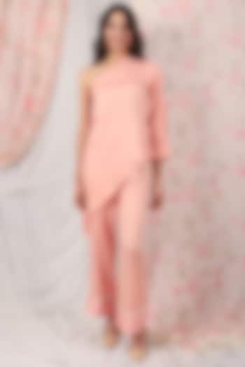 Coral Pink Fine Cotton Co-Ord Set by The House of Ta-Ya at Pernia's Pop Up Shop