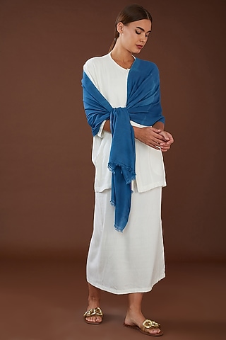 Blue Lotus Stem Fiber Scarf by Whakato