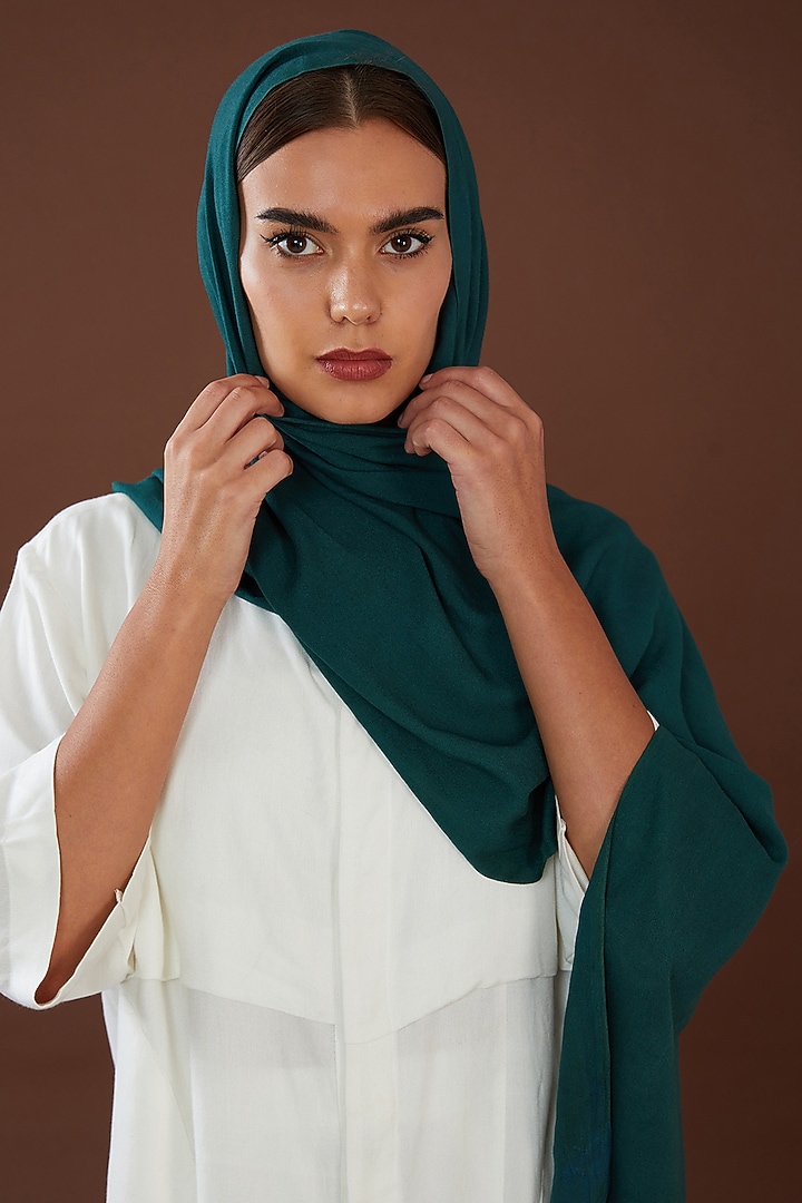 Green Lotus Stem Fiber Scarf by Whakato at Pernia's Pop Up Shop
