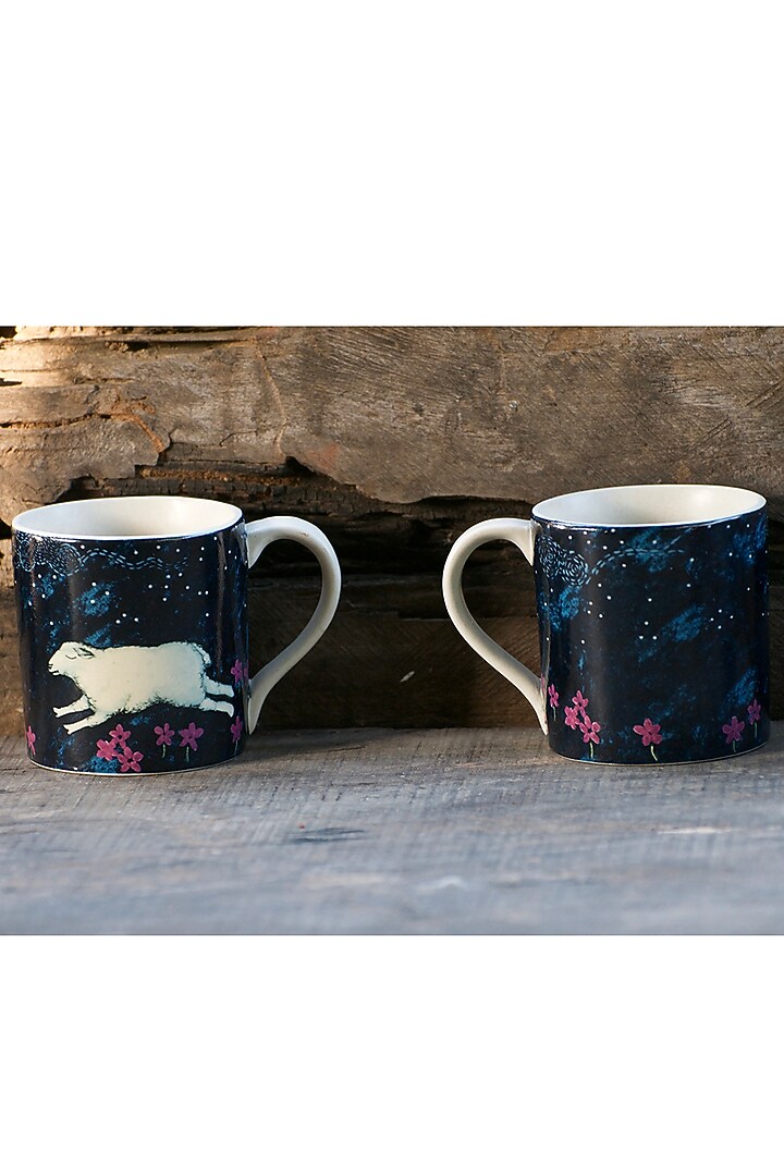 Midnight Blue Mugs (Set of 2) by White Hill Studio at Pernia's Pop Up Shop
